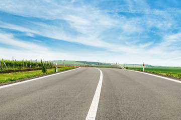 Fototapeta premium Road turn in countryside