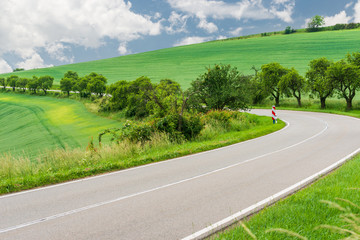 Empty road in Moravia