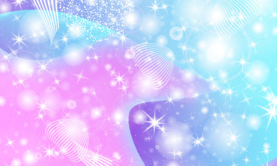 Fairy background. Unicorn pattern.