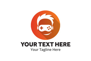 unique game simple logo creative design in flat style with color . gaming logo creative design for identity and community