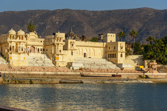 Chandra Ghat at Pushkar lake in Rajasthan. India