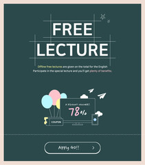 Vector illustration of event popup for Education, online learning, book, study, virtual education, Blackboard, Handwriting, balloon, event, festival, discount, coupon, computer, mobile, cloud, airplan