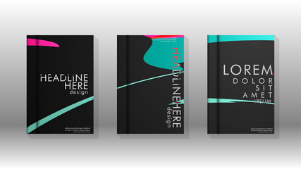 Cover book with a geometric design background