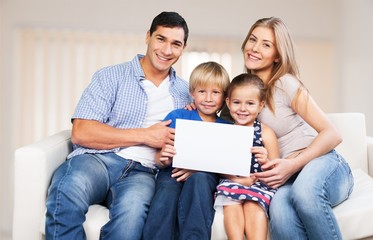 Beautiful smiling Lovely family indoors