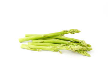 Raw asparagus vegetable isolated on white background