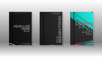 Cover book with a geometric design background