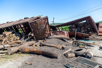 Cargo damaged in freight train derailment