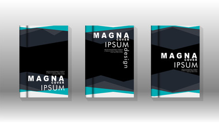 Cover book concept abstract geometric background with a combination of colors and shapes