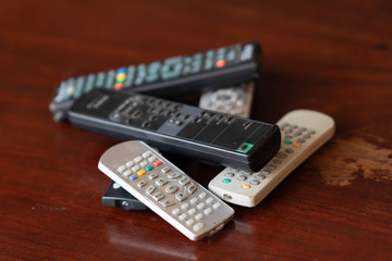 Television remote control devices. Selective focus
