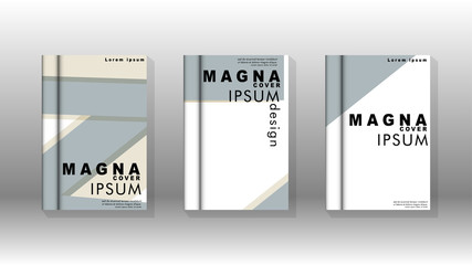 The book cover concept is abstract geometric background with a combination of colors and shapes. vector design