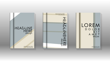 The book cover concept is abstract geometric background with a combination of colors and shapes. vector design