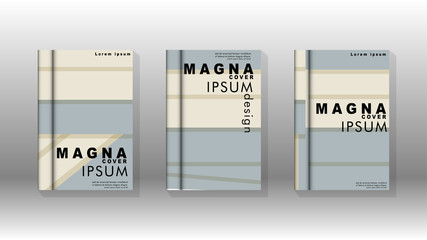 The book cover concept is abstract geometric background with a combination of colors and shapes. vector design