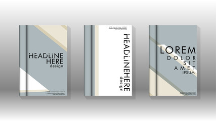 The book cover concept is abstract geometric background with a combination of colors and shapes. vector design
