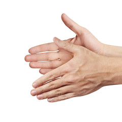 Applause, isolated on white background