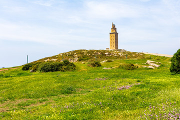 Fototapeta na wymiar View of the Hercules Tower