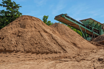 Conveyer  Belt Equipment at Construction Site
