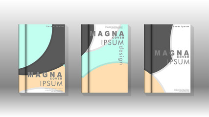 Abstract low circle shape background for corporate business annual report book cover brochure flyer poster. Eps10 vector template