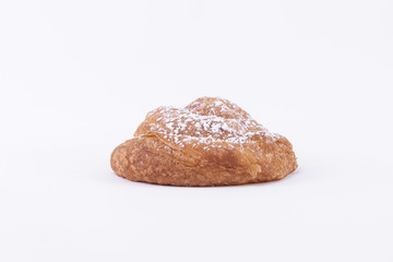 Bread made with freshly baked puff pastry dough with powdered sugar on top