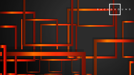 Vector Modern Abstract Squares Backgrounds . with a black orange gradient. eps 10 template