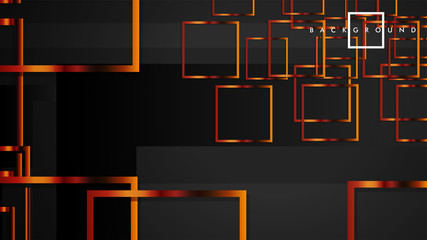 Vector Modern Abstract Squares Backgrounds . with a black and metal color gradient. eps 10 template