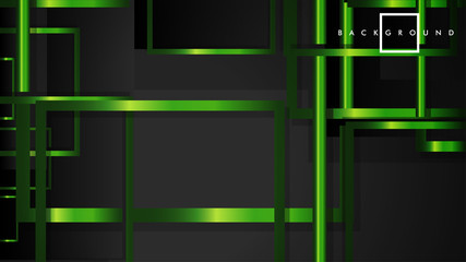 Vector Modern Abstract Squares Backgrounds . with a black and green metal color gradient. eps 10 template