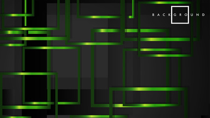 Vector Modern Abstract Squares Backgrounds . with a black and green metal color gradient. eps 10 template