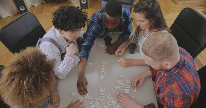Corporate unity team building concept