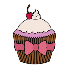 sweet delicious cupcake pastry icon