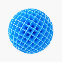 3d rendering of blue globe