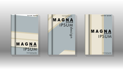 The book cover concept is abstract geometric background with a combination of colors and shapes. vector design