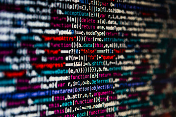 Programming code abstract screen of software developer