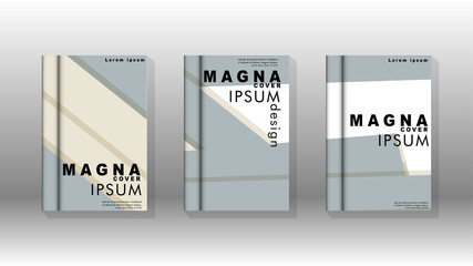 The book cover concept is abstract geometric background with a combination of colors and shapes. vector design