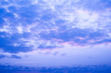 Obraz premium beauty natural blue cloud pink light on sky background 
