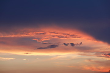 Abendrot und Wolkenstimmung