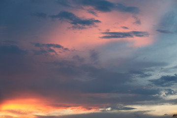 Abendrot und Wolkenstimmung