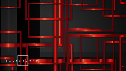 Vector Modern Abstract Squares Backgrounds . with a black and red metal color gradient. eps 10 template