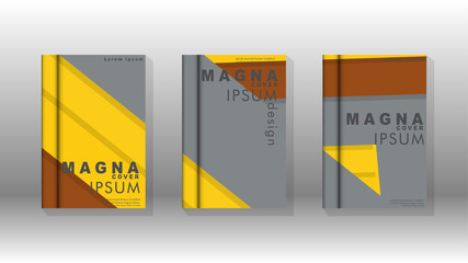 Cover book concept abstract geometric background with a combination of colors and shapes