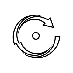 Spin Icon, Rotation Icon, Circular Spinning Icon