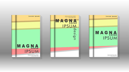 Cover book concept abstract geometric background with a combination of colors and shapes