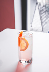 Glass of lemonade.