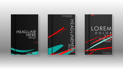 Cover book with a geometric design background