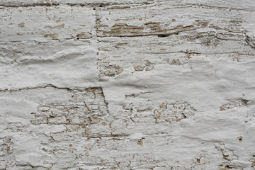 Neutral tone - plastered white wooden wall. Texture background image