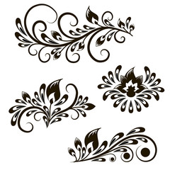 Vector set of decorative vintage elements