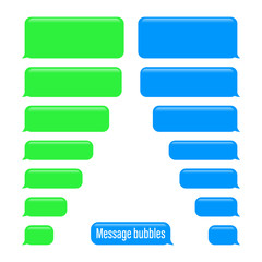 Flat Messages Bubbles. Chat interface. Message bubbles