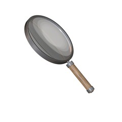3d rendering of a magnifying glass