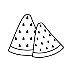 fresh slices of watermelons fruits