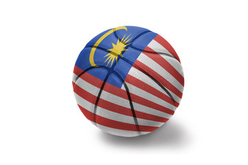 basketball ball with the national flag of malaysia on the white background