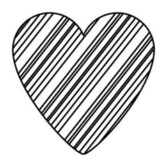 heart love silhouette isolated icon