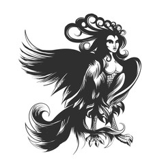 Harpy Hand Drawn illustration