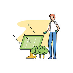 Avatar man and solar panel design